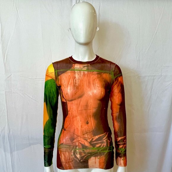 Jean Paul Gaultier Vintage Ancient Greek Venus Mesh Top - Picture 1 of 11
